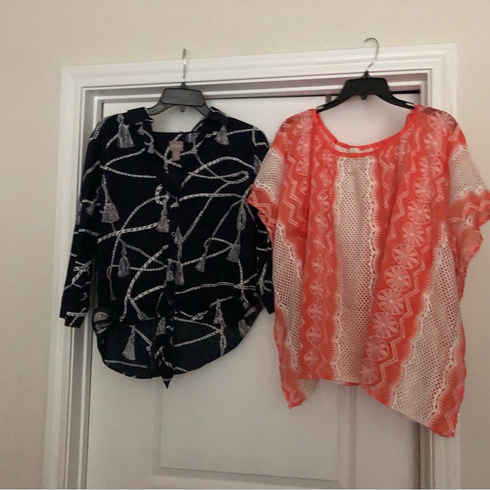 2 Chico’s Blouses Size Medium (size 2)
